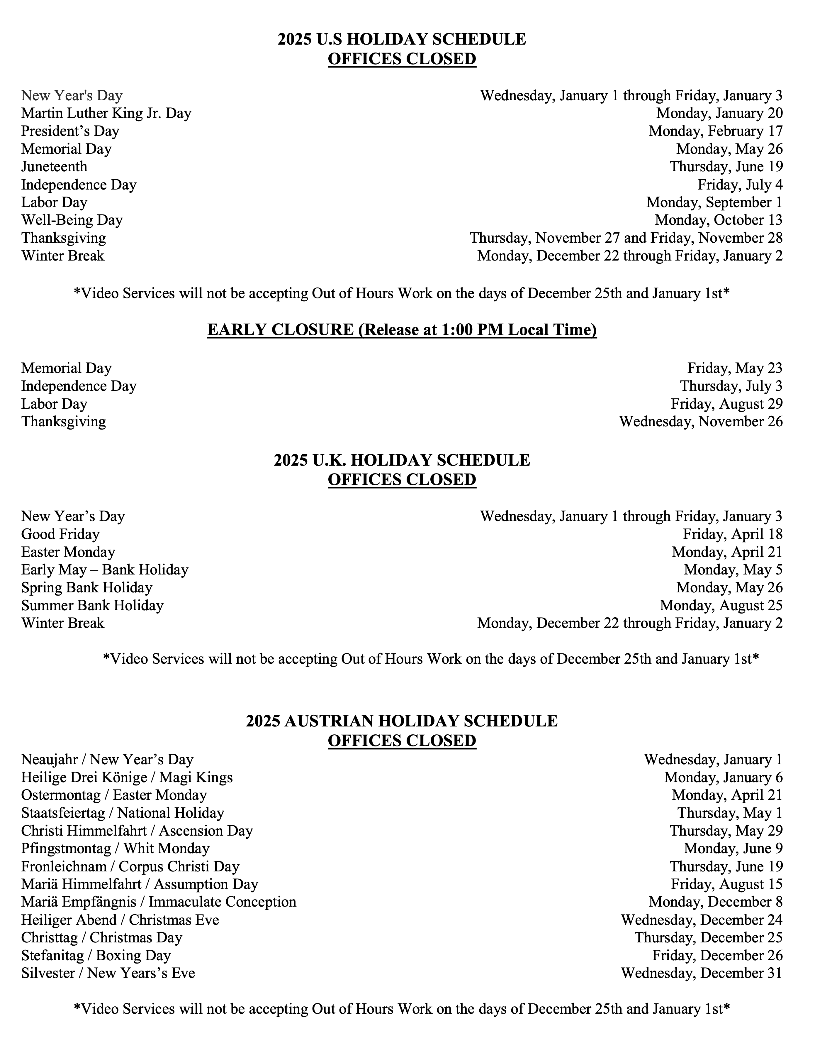 2025HolidaySchedule